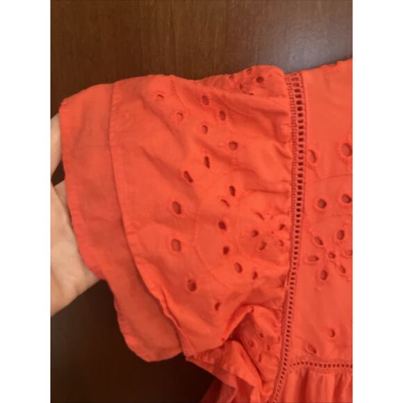 Saint Tropez Women’s Dress XL Coral Tily‎ Eyelet Made In India - Picture 3 of 10